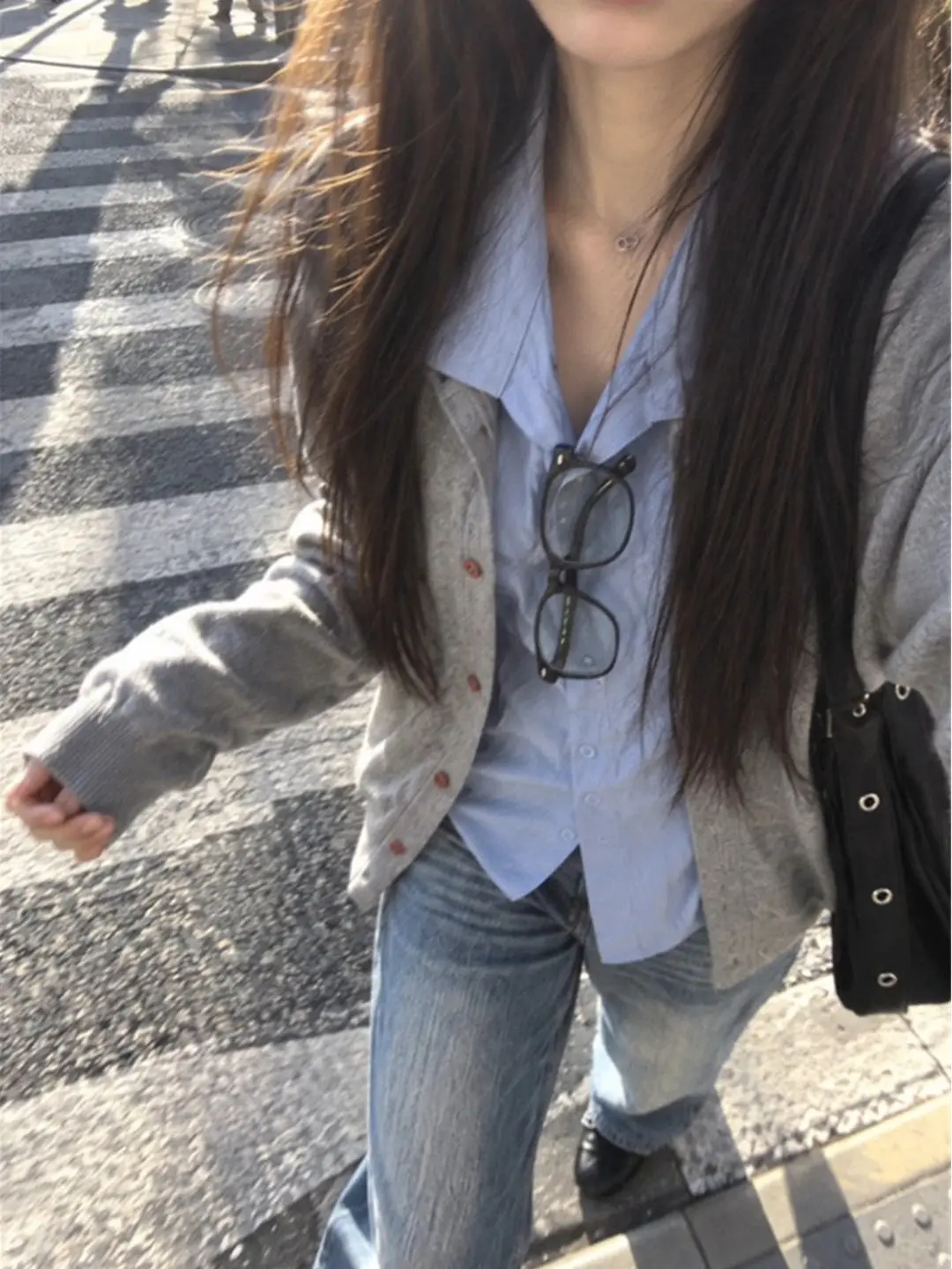 Korean Style Long Sleeve Knitted Sweater Women's Early Autumn Slimming Design Versatile Casual Loose Top Color Block