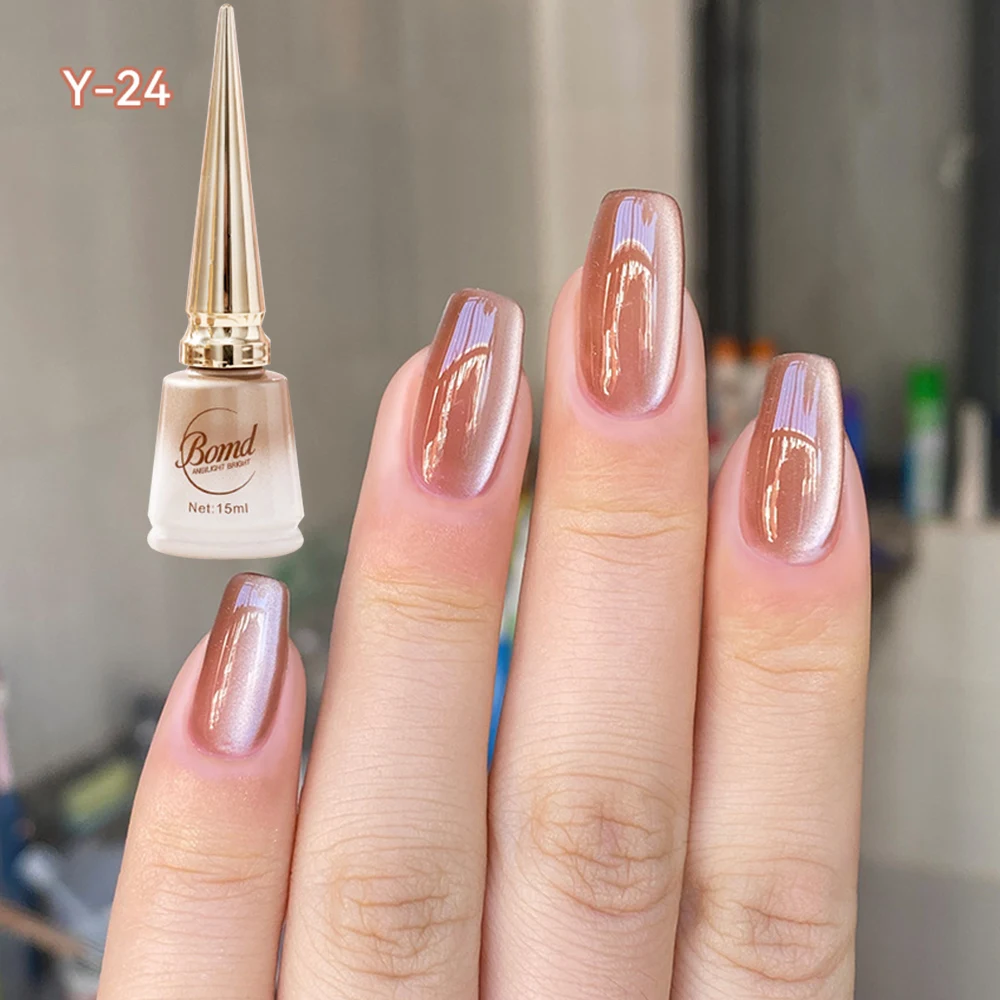 Sparkling Moonlight White Cat Eye Magnetic Gel Nail Polish Milk Tea Glitter Semi Permanent Soak Off UV Gel Varnish Manicure Tool