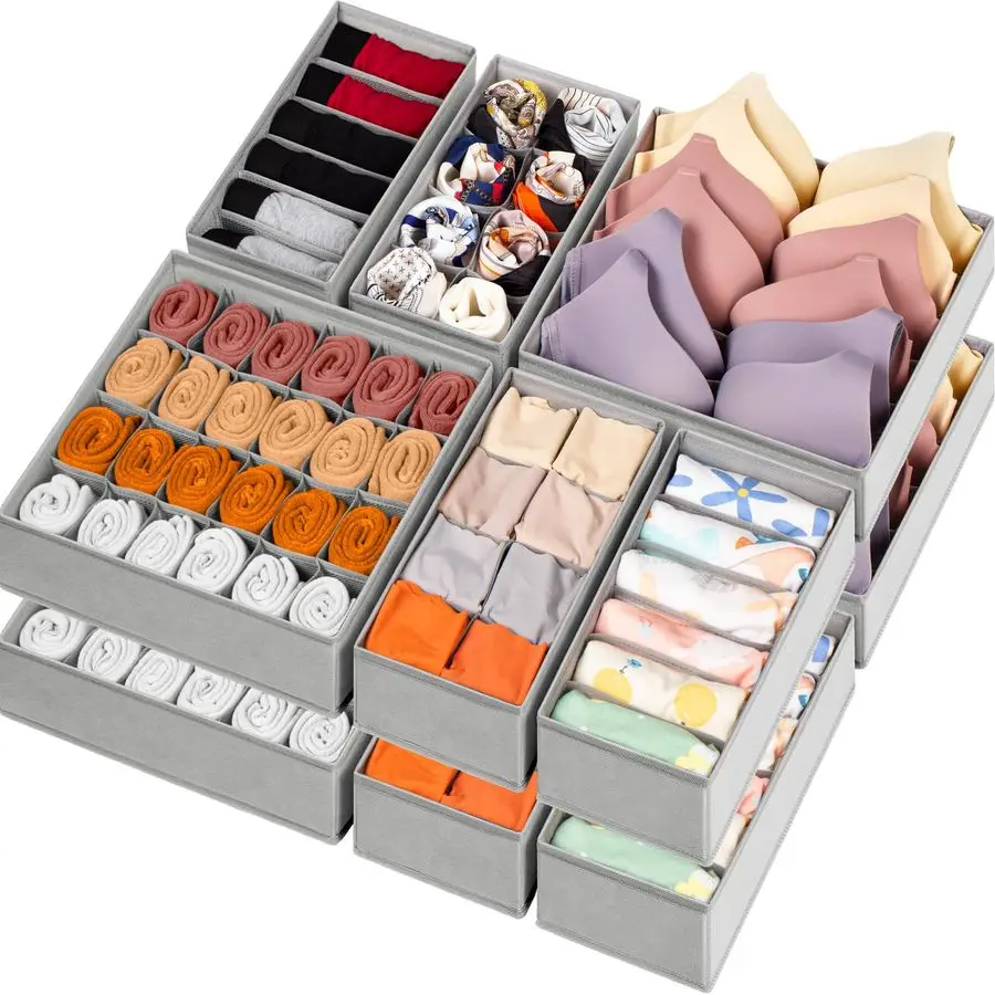 

Органайзер для ящиков для нижнего белья из 16 шт., органайзер для комода 96 ячеек для детской одежды, складная тканевая организация шкафа и ст.