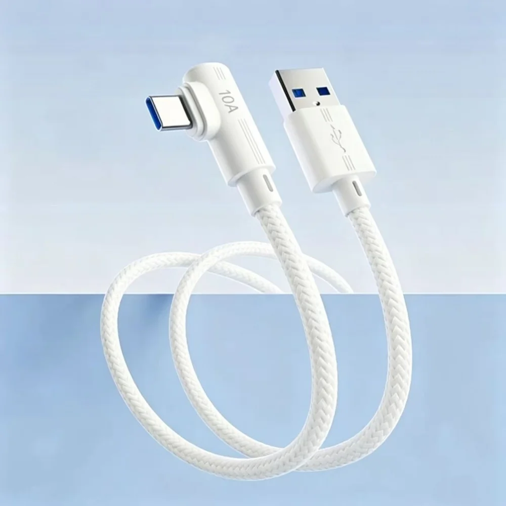 Superschnelles Ladekabel USB auf Typ-C 90-Grad-Winkel Datenkabel 240W 10A 1M 1,5M 2M 3M für Samsung Huawei Xiaomi Tablet Handy