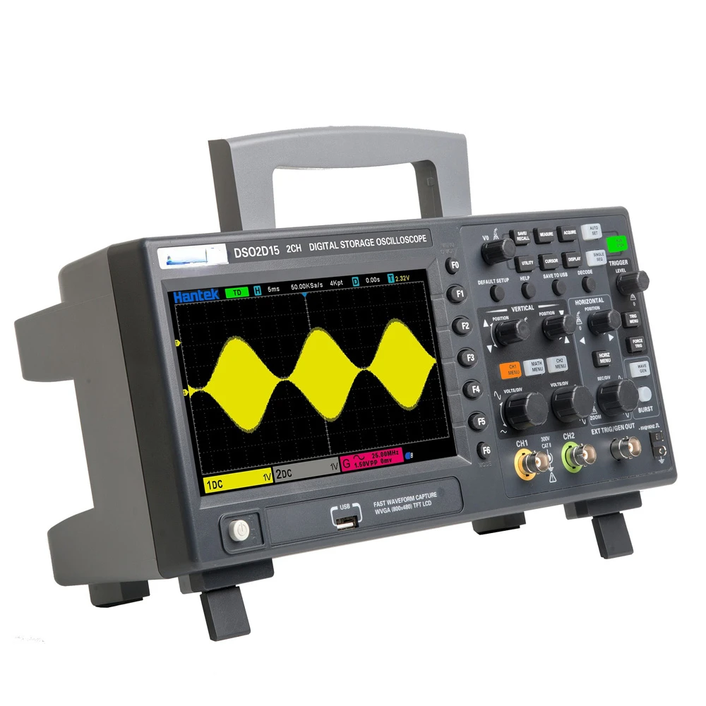 DSO2C10 100MHz(2CH) Digital Storage Oscilloscope DSO2D10 with Signal Source