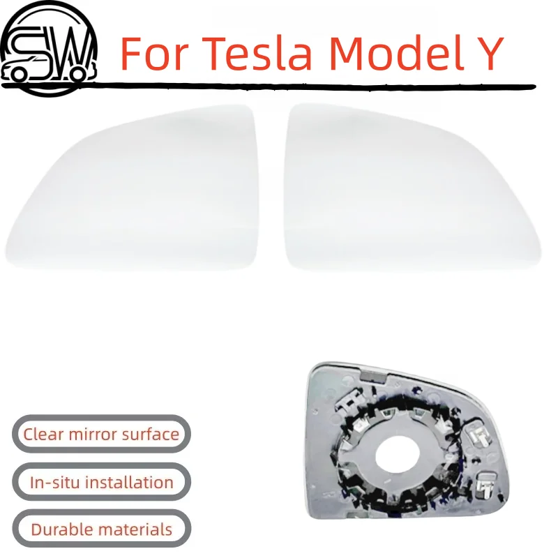 For Tesla Model Y Rearview Mirror with Heating for the Lens.