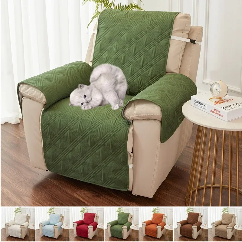 

Quilted Anti-wear Recliner Sofa Cover for Living Room Dog Pet Kid Anti-Slip Couch Cushion Slipcover Armchair Furniture Protector