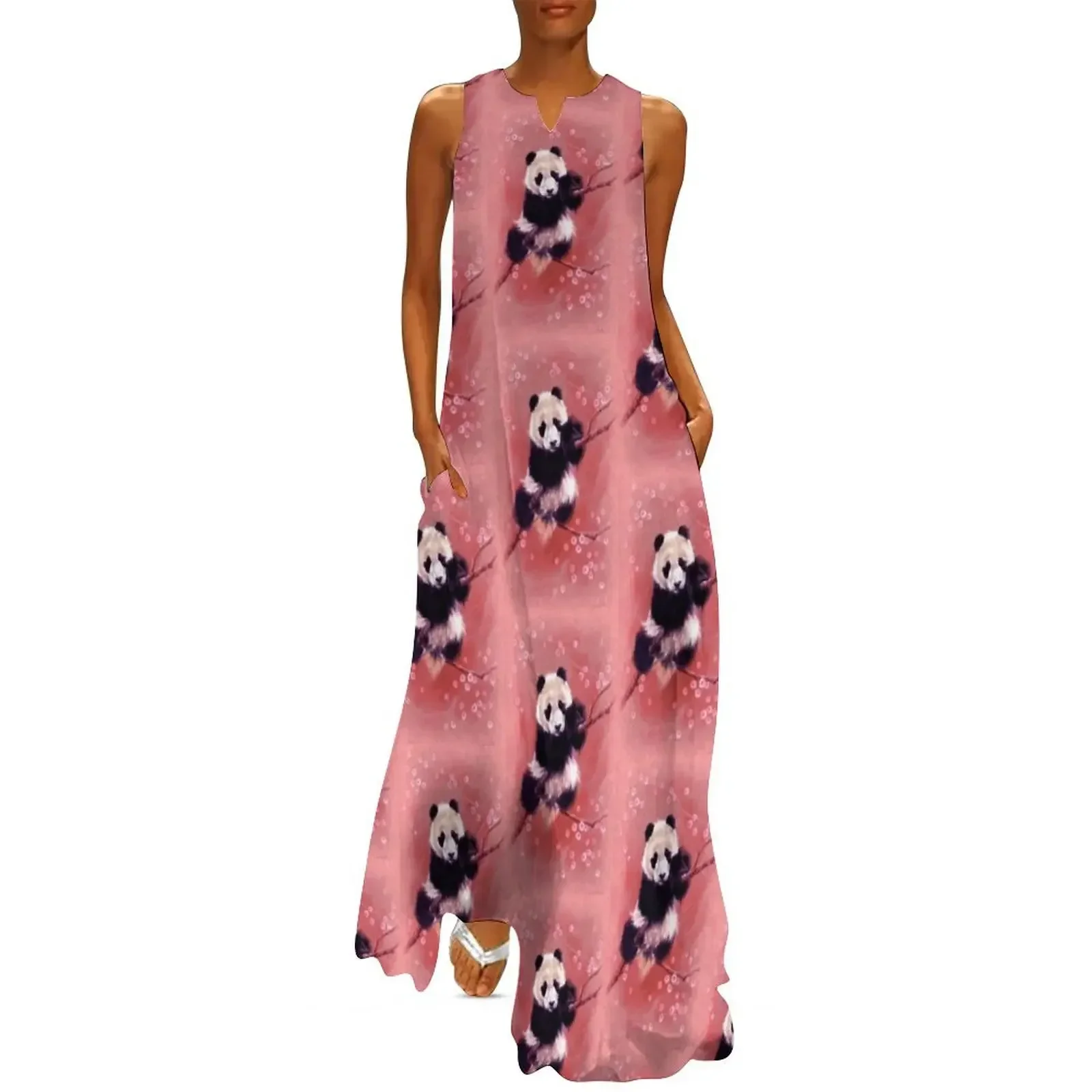 

Panda Long Dress women's elegant loose dresses Summer women's clothing women's evening dress 2025 evening dress woman