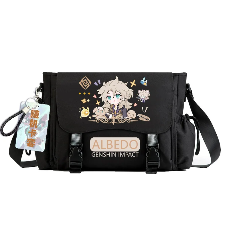 Anime Game Cos Venti Xiao Balladeer Albedo Nahida Draagbare Werkkleding Een Schouder Crossbody Opbergtas Cadeau