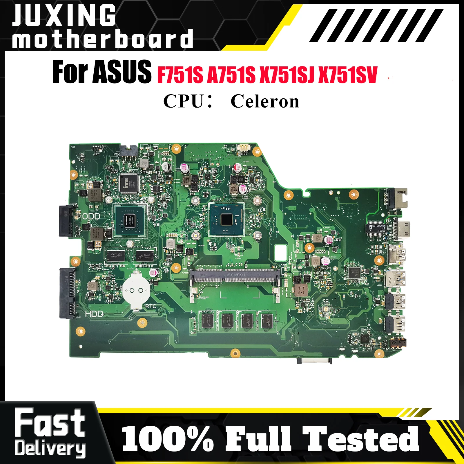 

X751SJ Материнская плата для ноутбука ASUS VivoBook X751SJ F751S A751S X751SV X751S Материнская плата с процессором Celeron 100% tests OK быстрая доставка