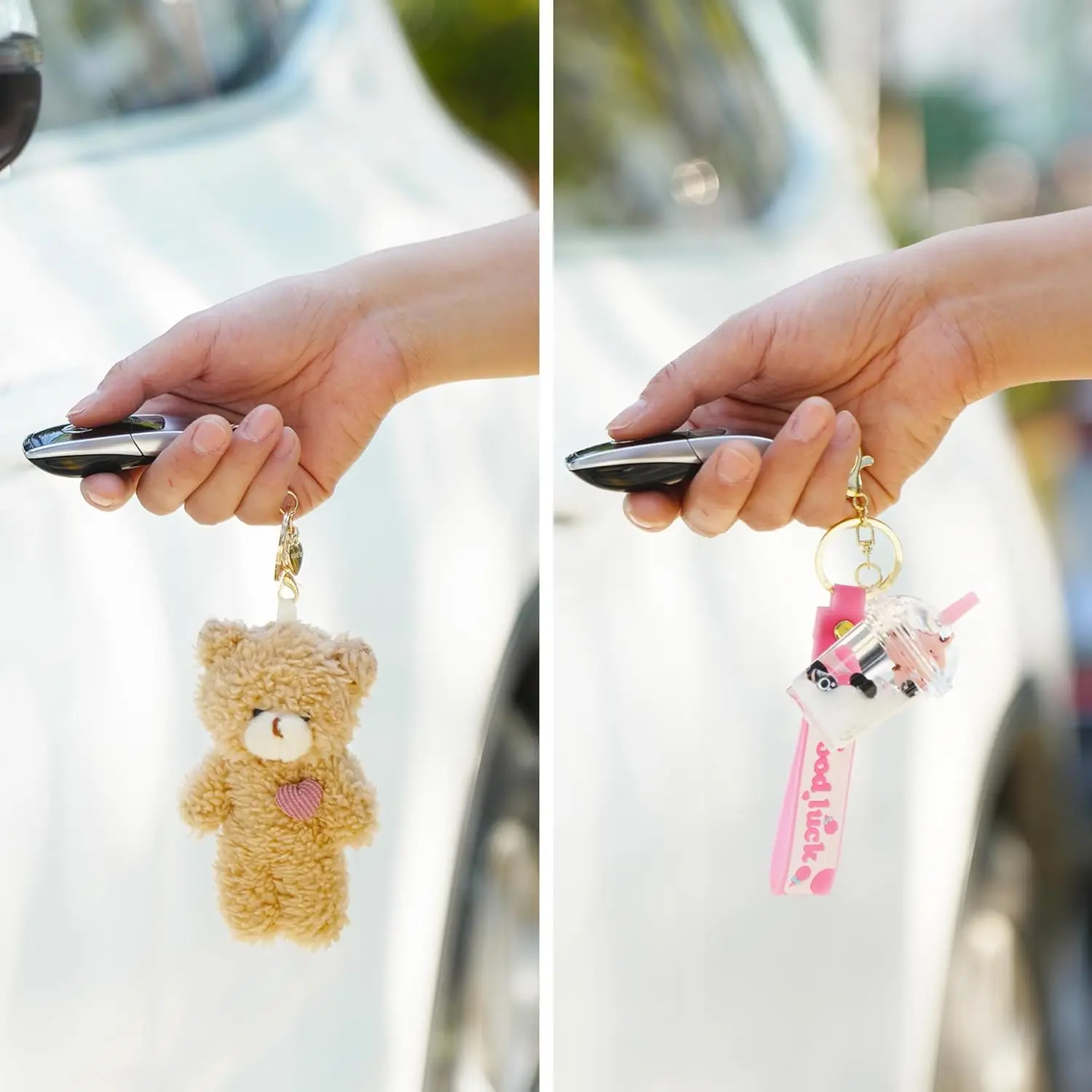 Adorable Llavero de Peluche con Forma de Oso Teddy para Bolsos y Mochilas, Encantador Amuleto Kawaii para Mujeres y Niñas