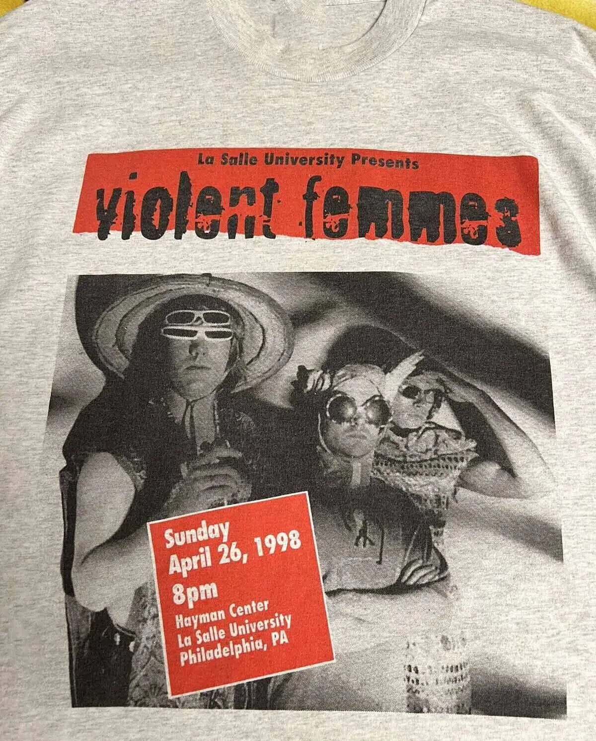 

90s Violent Femmes Event Staff Tour Shirt Short Sleeve Gray Unisex S-5XL HB258