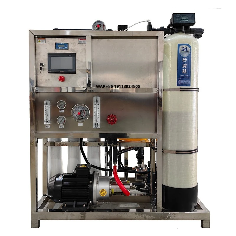 

500 L/H Seawater Desalination Reverse Osmosis Equipment with PLC and Pump