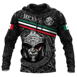 Mexico Aztec Graphic Hoodie Men Clothing Vintage 3D Mexican Goth Horror Print New in Hoodies Women Harajuku Fashion y2k Pullover