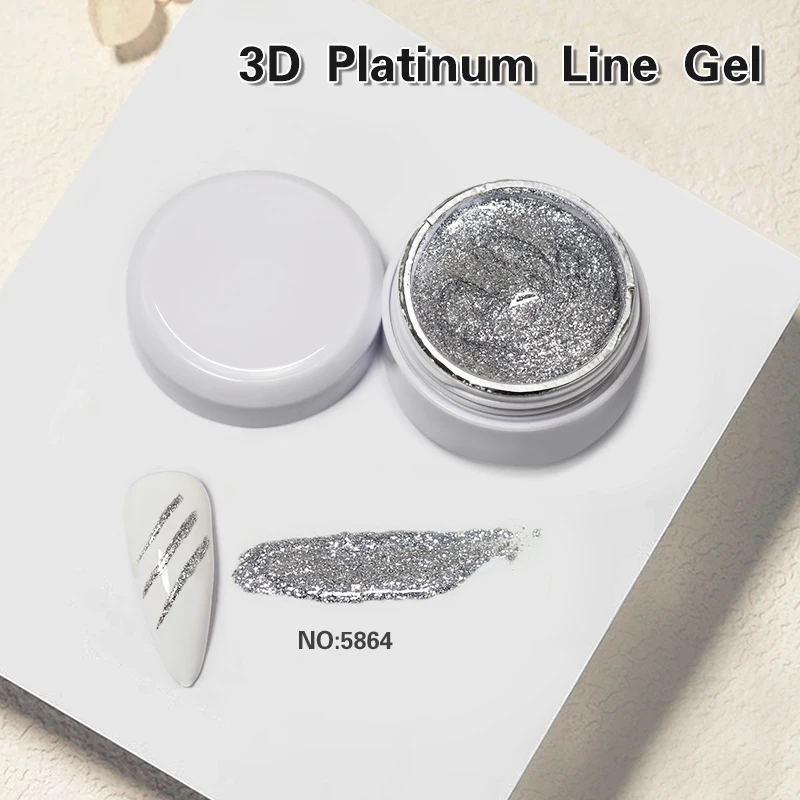IBDGEL 8g Gel de Uñas 3D Platinum Line UV/LED, Gel Natural de Bajo Olor, Semipermanente, Removible con Acetona