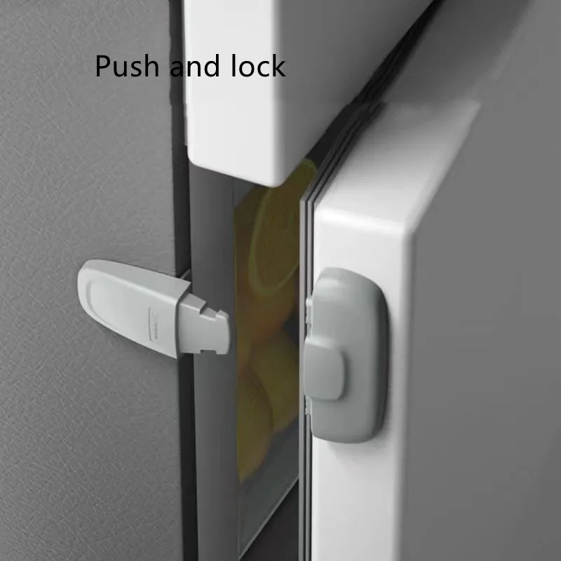 Home refrigerator door lock Children\'s cabinet lock Infant and child safety fixed lock anti-opening refrigerator door lock