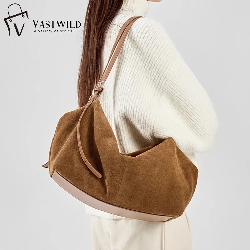 

Женские замшевые сумки на плечо из коровьей кожи, женская мягкая сумка через плечо из воловьей кожи, женский дизайн, роскошная сумка для ленивых поездок