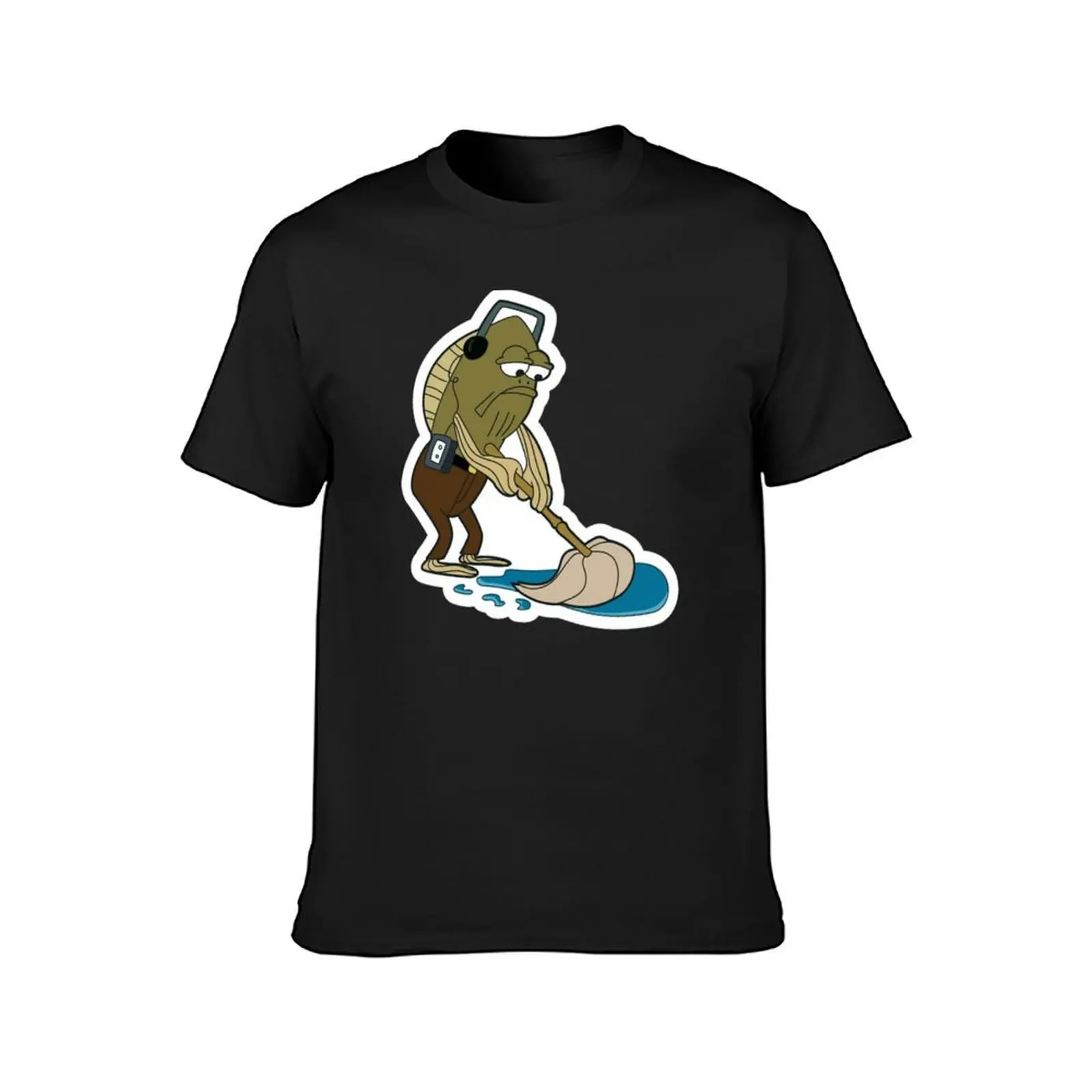 Fred the Fish Mopping Meme T-Shirt vintage vintage clothes sublime Men's clothing