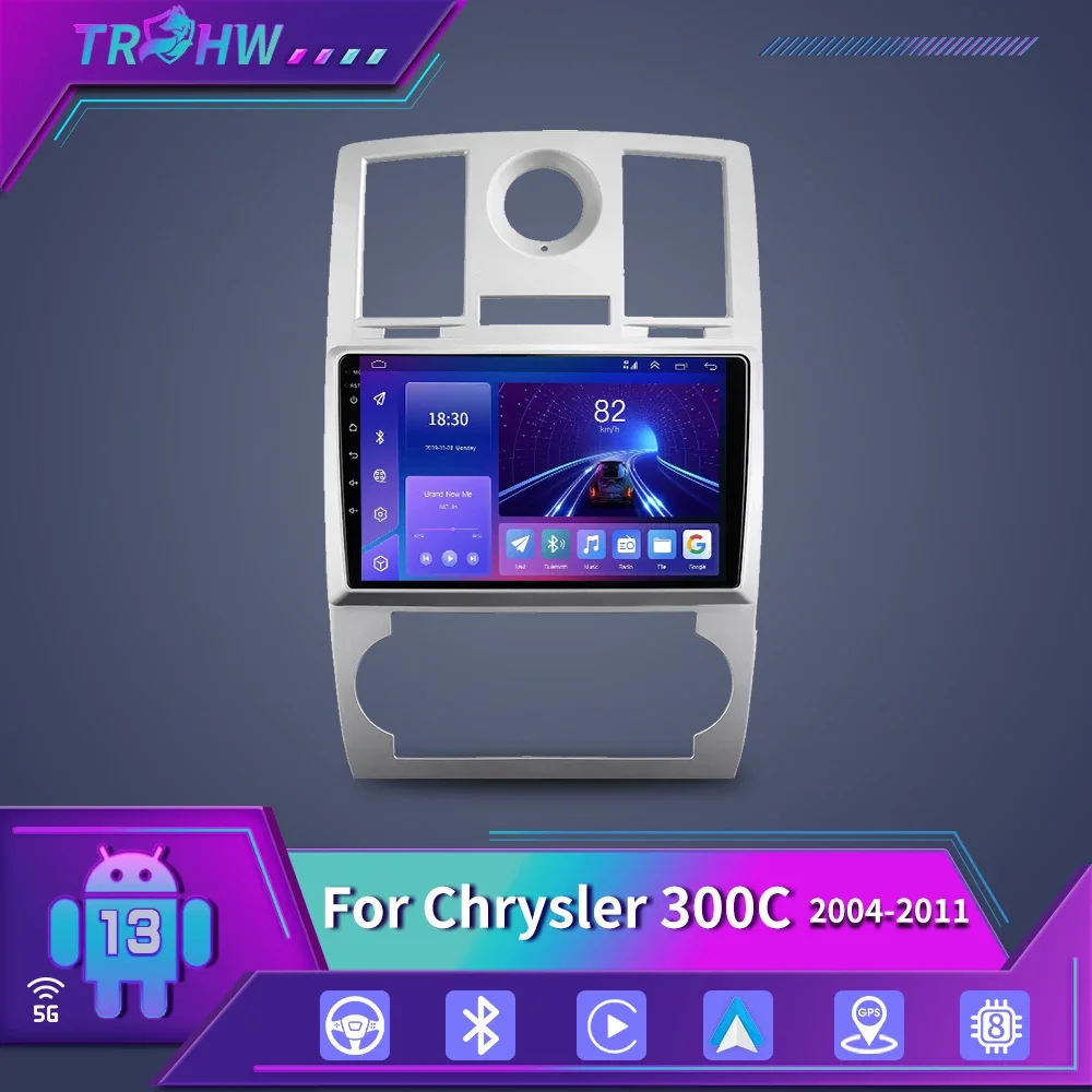 

For Chrysler 300C Aspen 2004 - 2008 Multimedia GPS autoradio 4G WIFI DSP 2Din Android 13 Autoradio Car Multimedia Video Player