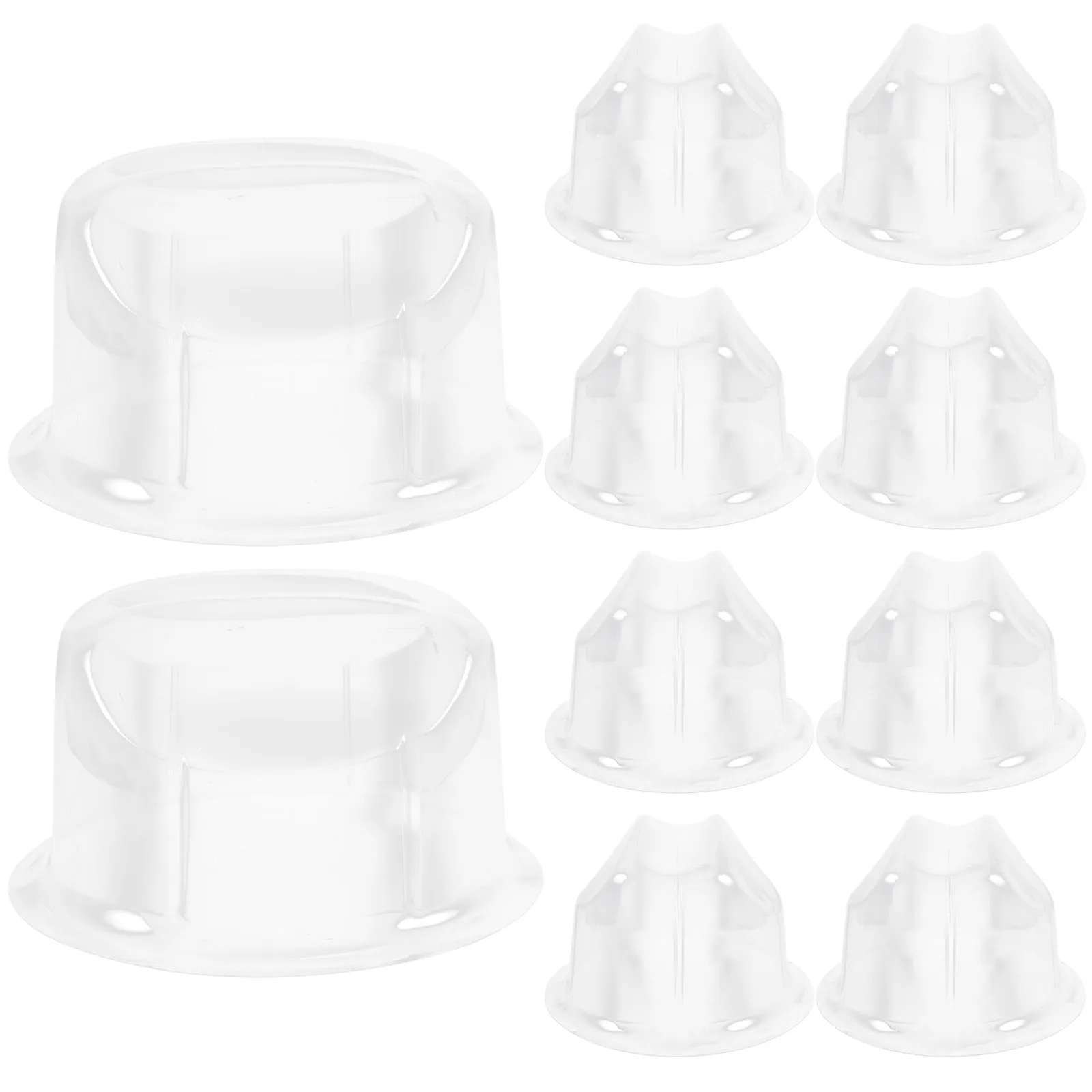 

10pcs Hat Shaper Bucket Cap Holder Flat Top Display Stand Plastic Inner Support Lightweight Portable Storage Organizer