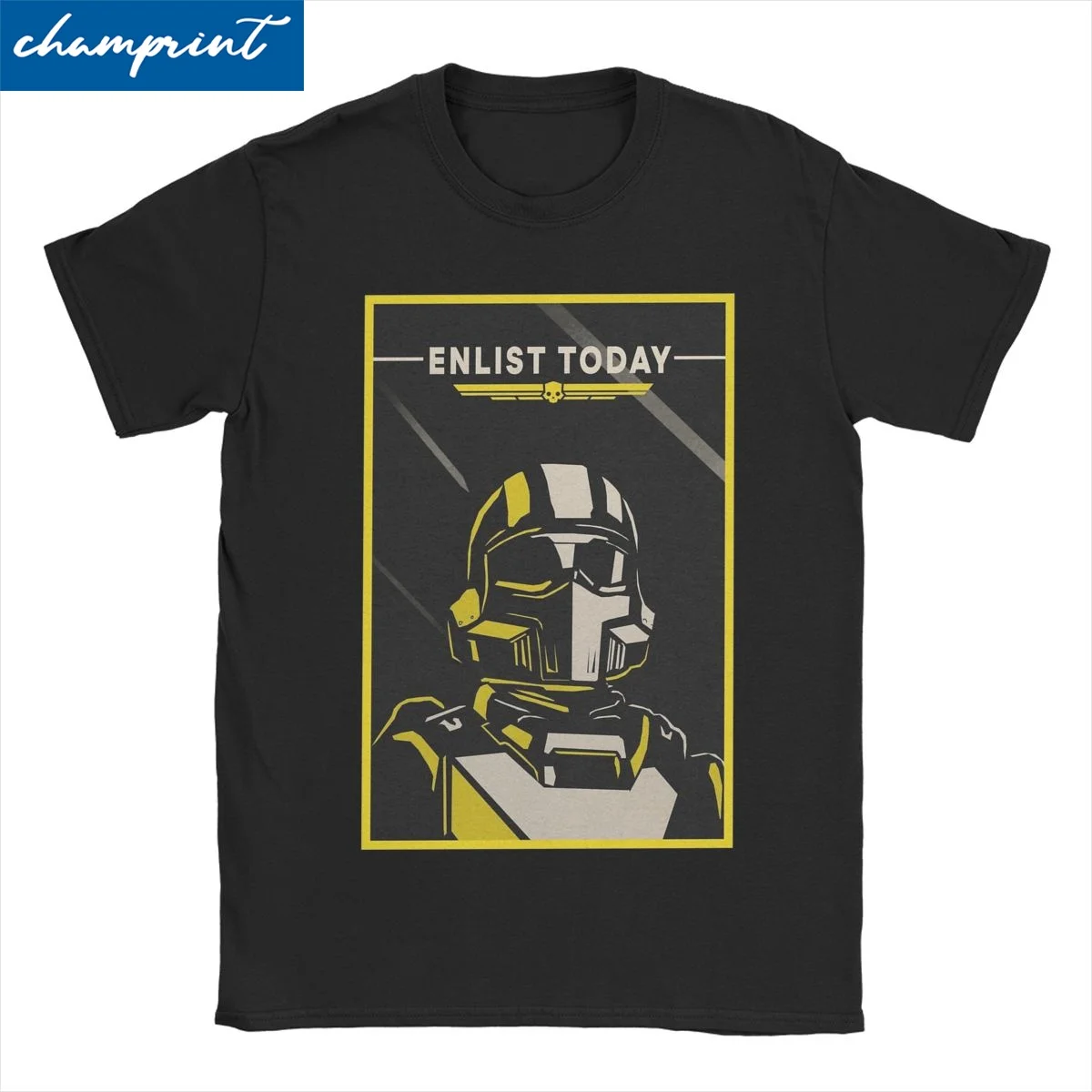 Helldivers Enlist Today Inspiring Propaganda Men Women T Shirt Tee Shirt Crew Neck T-Shirts 100% Cotton Gift Idea Clothes