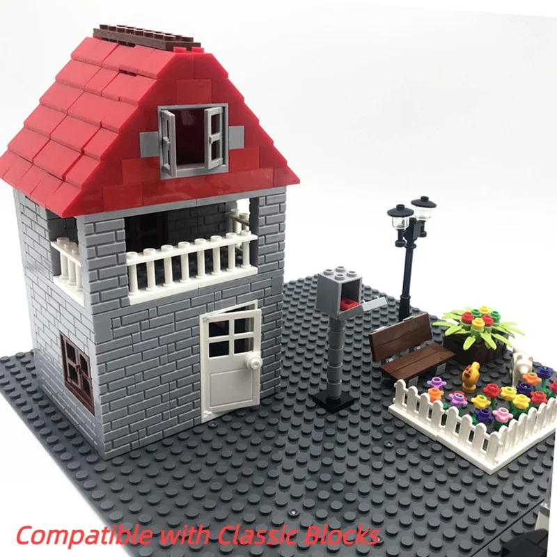 50 قطعة مدينة الجدار كتل ل MOC منزل سميكة 1*2 1*4 ل النقاط اللبنات DIY بها بنفسك اكسسوارات متوافق الكلاسيكية البناء الطوب #3