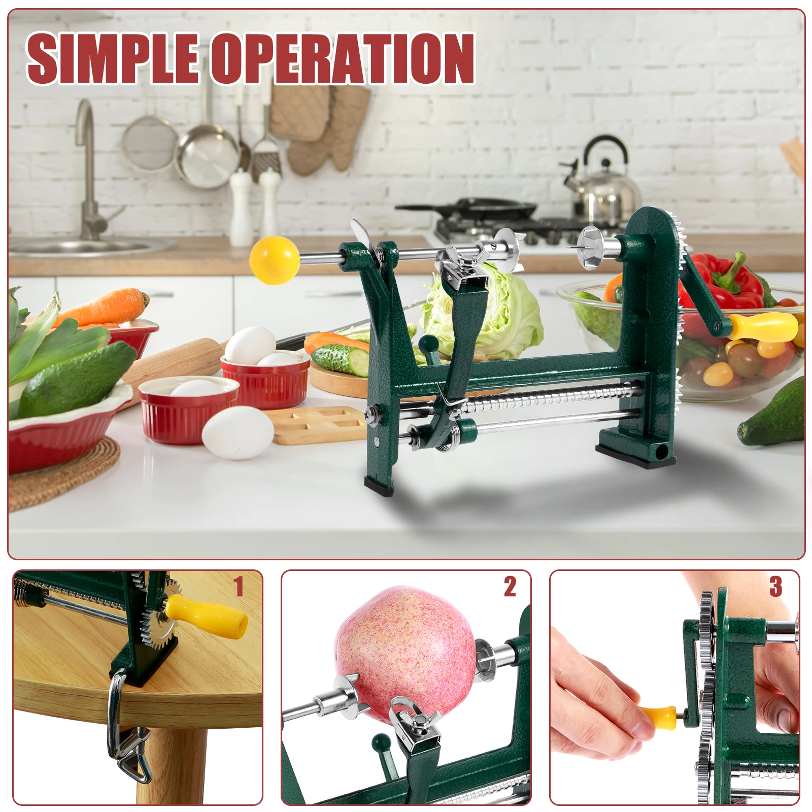 Fruit Peeler Stainless Steel Peeler Manual Rotating Potato Peeler Kitchen Gadget Peeling Machine Manual Fruit Peeler Machine