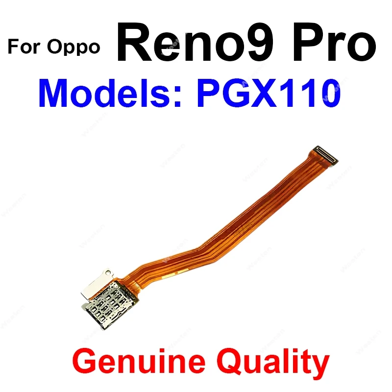 For Oppo Reno9 Reno8 Reno 8 9 Pro Plus 5G SIM Socket Flex Cable Mainboard LCD Screen SIM Card Holder Slot Flex Ribbon Repair