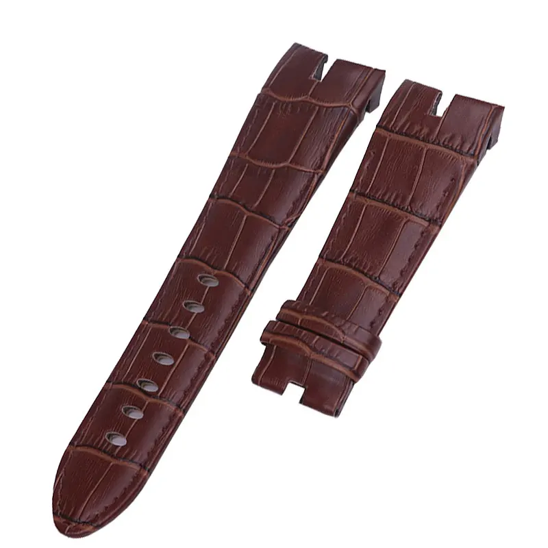 

XIANERSHANG Custom 26MM Calibrator Watch Band Alligator Pattern Cowhide Strap Special Interface Watchbands Genuine Leather Belt