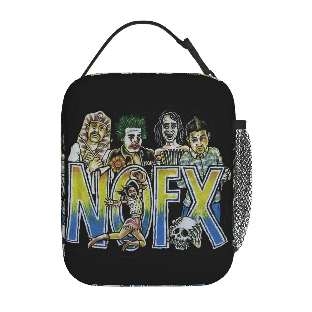 

Vintage Nofx Rock Band Insulated Lunch Bag Heavy Metal Music Food Container Portable Cooler Thermal Lunch Box For School Office