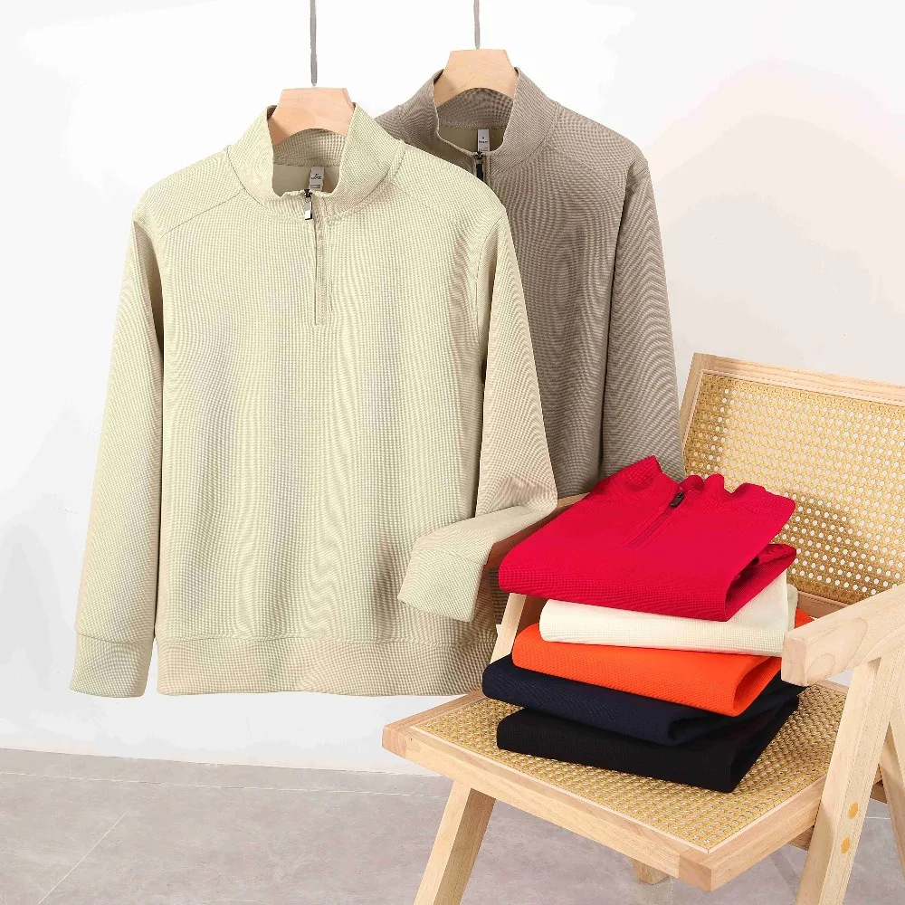 

Модный деловой мужской и женский повседневный свитер с воротником-стойкой в британском стиле, осенний свободный уличный топ с длинными рукавами для пар