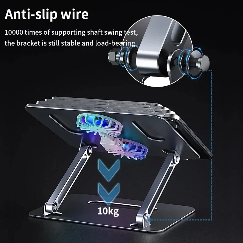 New Portable Laptop Holder Support Base Notebook Stand For Macbook Pro Lapdesk Computer Laptop Stand Fan Cooling Bracket Riser