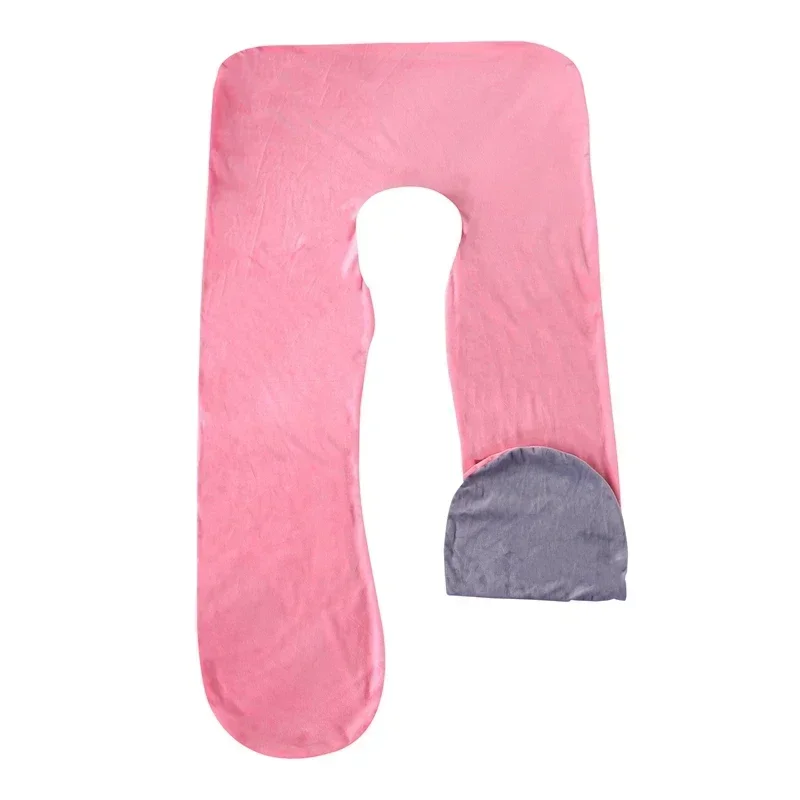 140/150CM Pregnant Maternity U-shaped Body Pillow Case Velvet Replacement Washable Cover Sleeping Support for Leg Pillow Cover