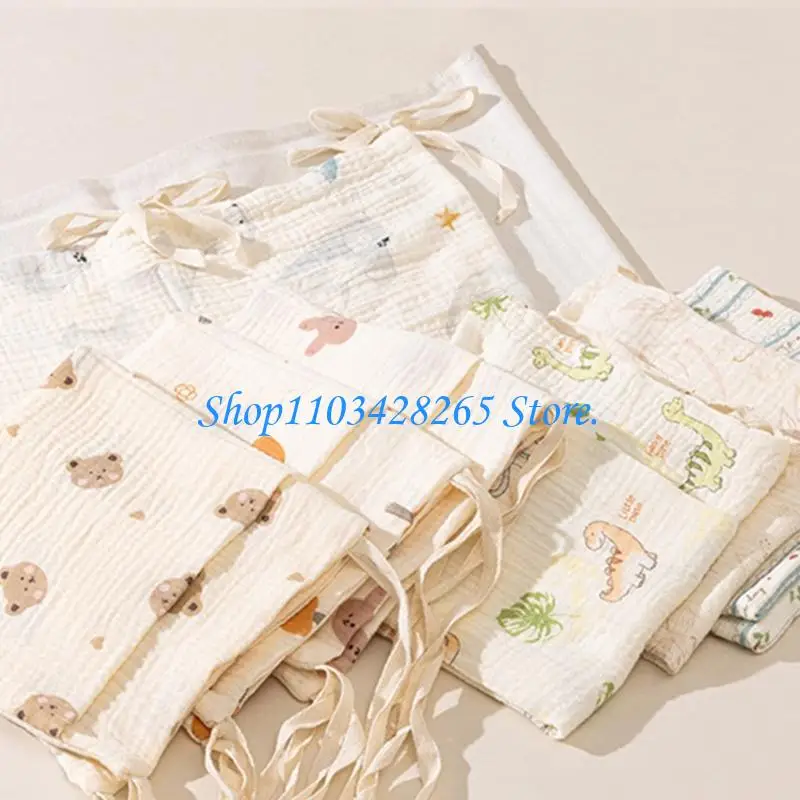 حقيبة تعليق لسرير الأطفال مصنوعة من القطن بتصميم طبقة مزدوجة ومساحة كبيرة وحزام مانع للانزلاق، حل عملي لغرفة الأطفال G2TE #5