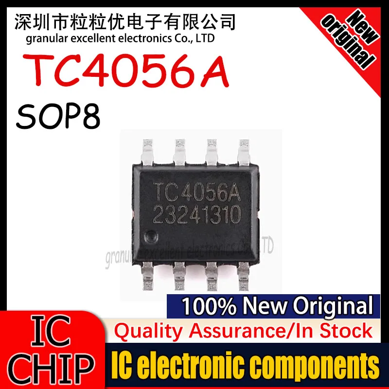 10PCS TC4056A SOP-8 1A Linear Linear lithium battery charging chip Compatible with TP4056 Original Genuine Patch