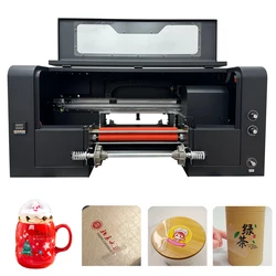 Roll A3 Uv Dtf Printer Transfer Ab Film Printing Uv Dtf Logo Sticker Printing Machine White Ink Varnish Uv Dtf Sticker Printer