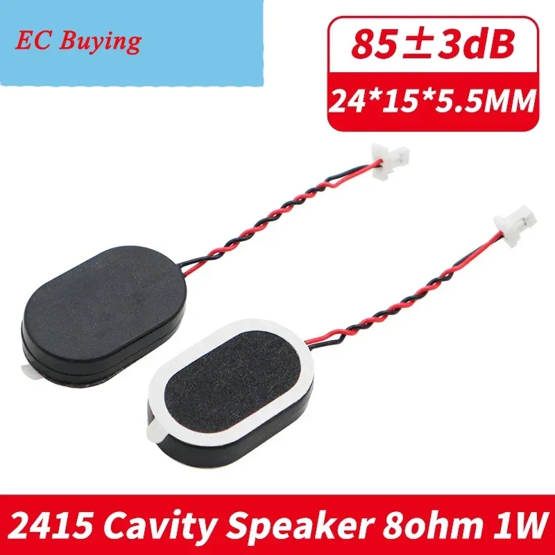 

1Pcs/Lot 2415 8Ohm 1W Cavity Loud Speaker 24*1.5MM 8 Ohm 1 Watt Cable Length 60MM Connector 2P 1.25MM Box Loudspeaker For Toy