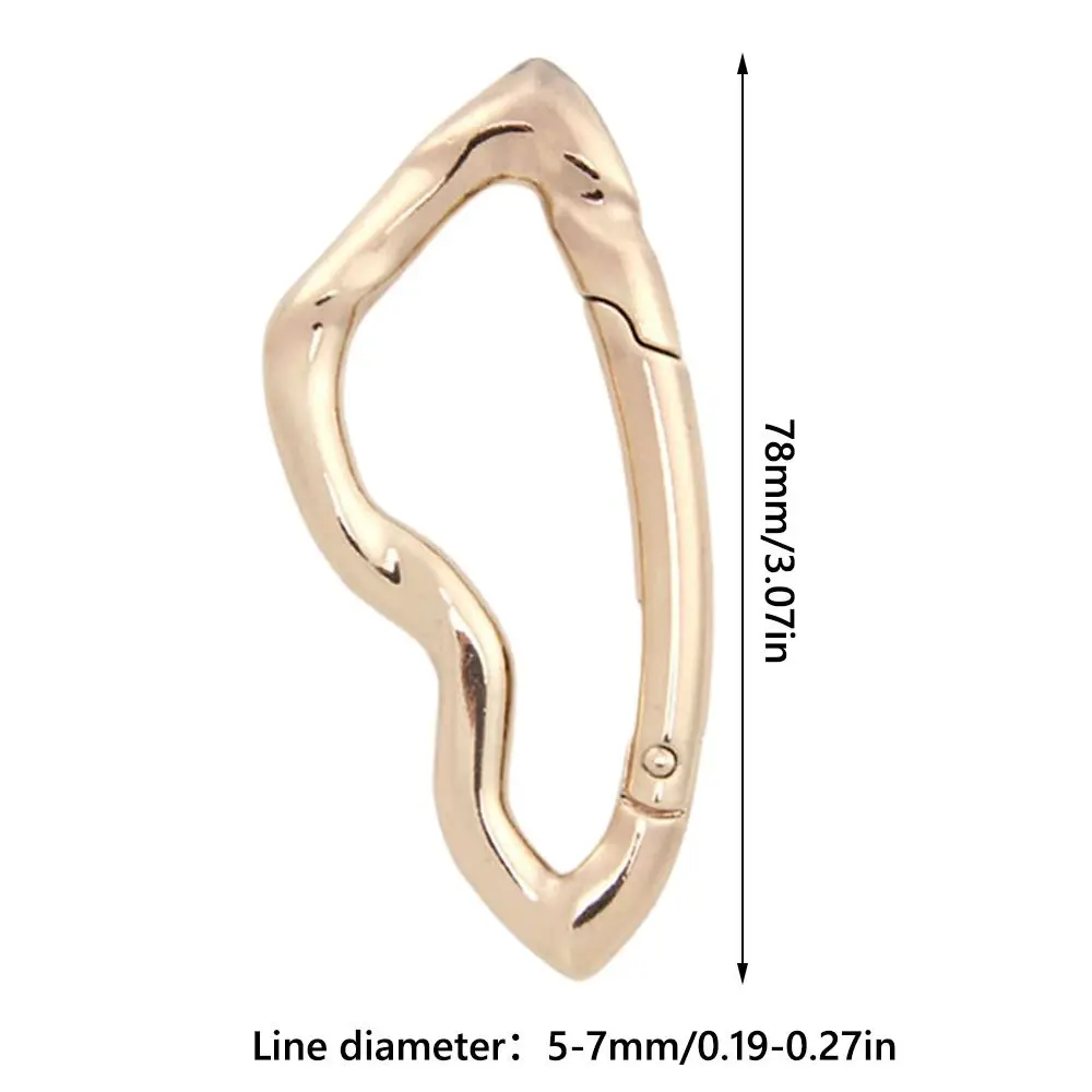 High Quality Metal Climbing Carabiner Gold/Silver Twisted Outdoor Sports Buckle Multifunctional Car Key Ring Backpack