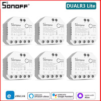 New SONOFF DUAL R3 Lite MINI WiFi Smart Switch 2 Gang Dual Relay Module for Electric Motorized Roller Shutter Control Via Google