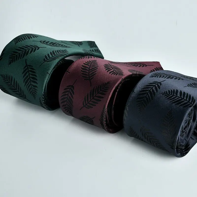 เนคไทผู้ชายธุรกิจ Jacquard Paisley โพลีเอสเตอร์ Corbatas 7ซม.รูปแบบ Tie สไตล์ใหม่