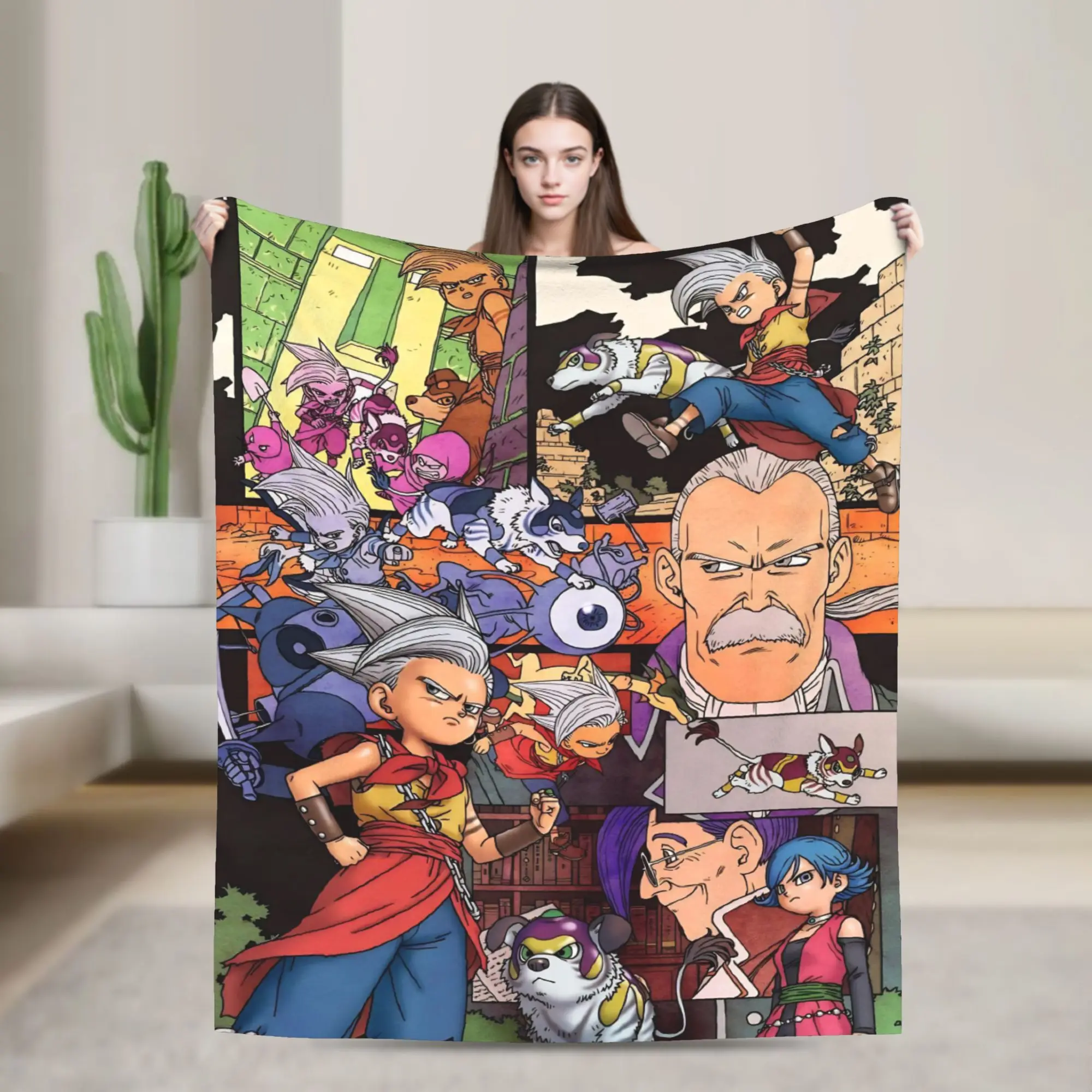 Dragons Quests Game Blankets Anlace Hero Erdrick Slime Wool Funny Breathable Throw Blanket for Bedspread Spring Autumn