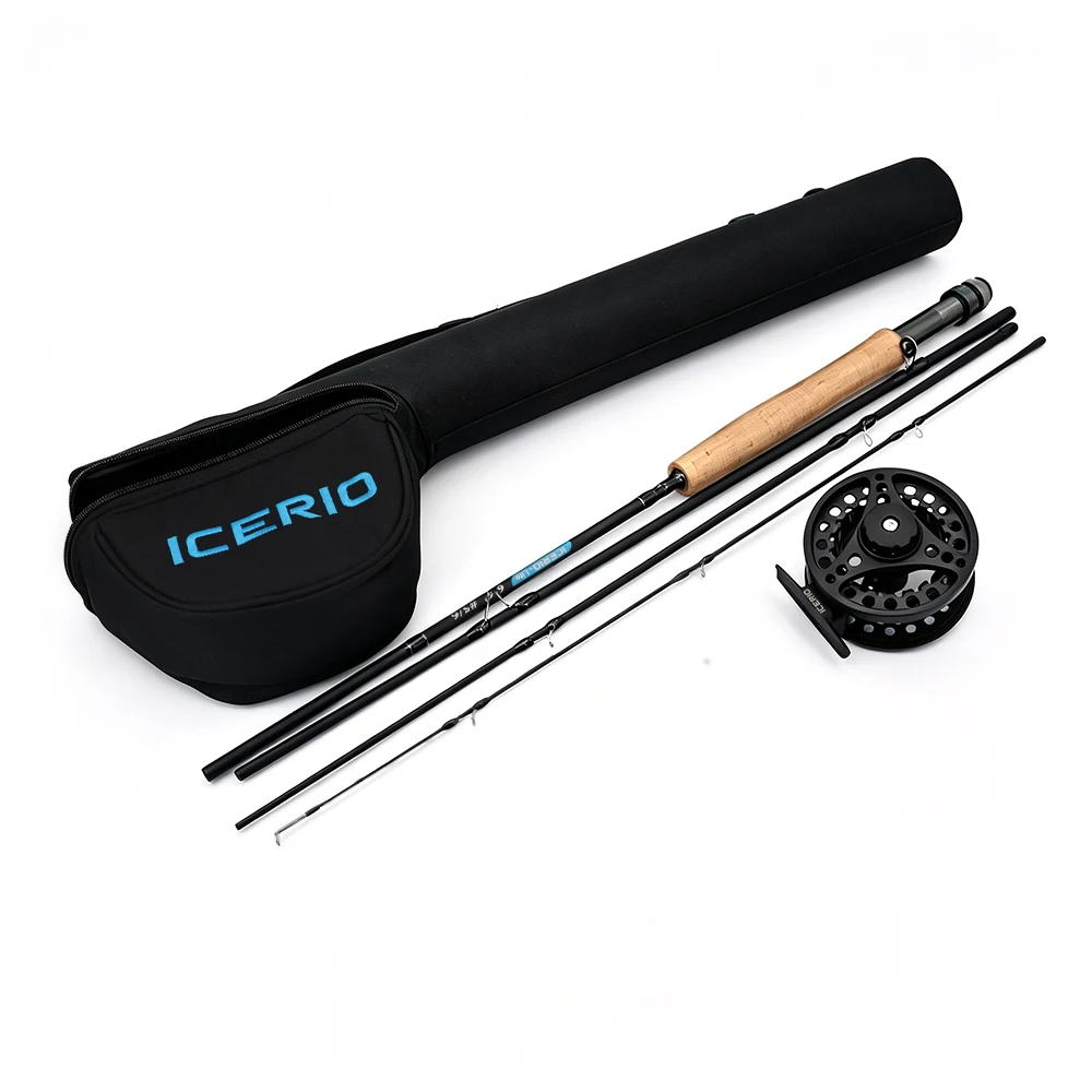ICERIO Fly Fishing Rod Reel Combo 6'6" 5/6WT, Beginner Starter Kit with Carrying Bag, Ready-to-Fish Travel Set for Trout Bass view 6