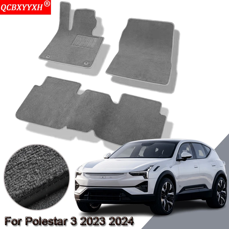 Custom Car Floor Mats For Polestar 3 2023 2024 Waterproof Non-Slip Floor Mats Internal Protection Carpets Rugs Auto Accessory