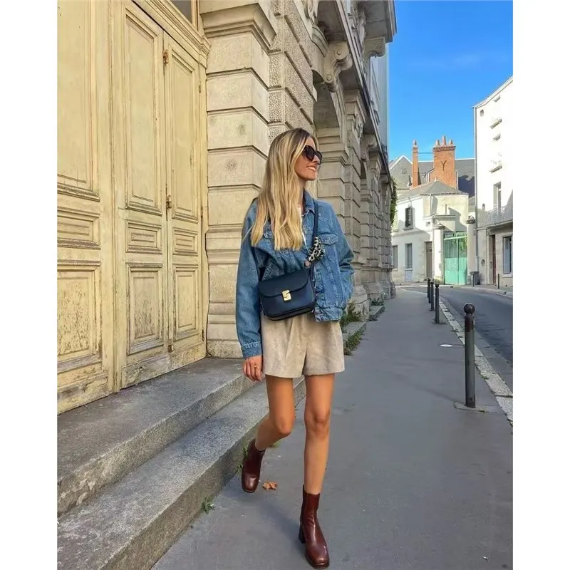 

French Minimalist Genuine Leather Tofu Bag Women Stylish Shoulder Crossbody Small Square Bag for Commute