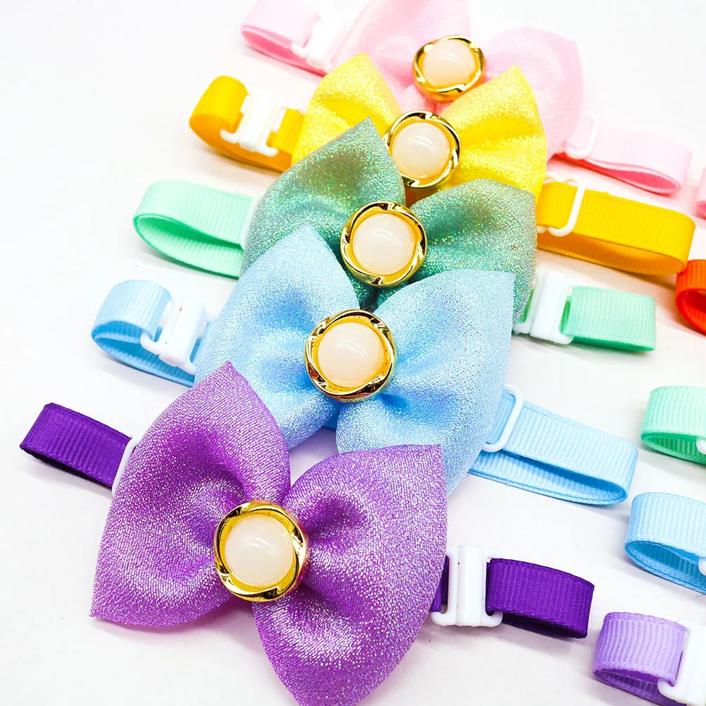 50pcs Bulk Dog Bow Tie Fashion Pet Dog Bowknot For Dogs Pets Bowties Collar Pet Dog Grooming Accessories For Small Dogs Cats