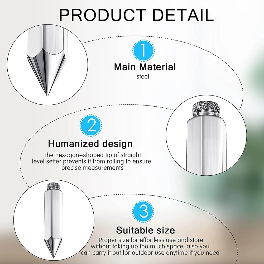 Hexagon Steel Plumb Bob General Level Plumb Bob with 4.5 M Messenger Straight Level Setter for Surveyors, Excavation