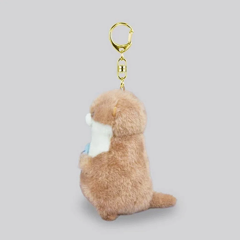 น่ารัก Otters ถือปลาตุ๊กตา Plush Keyrings น้ําหนักเบาแขวนจี้ Props สําหรับกระเป๋ากระเป๋าสตางค์ตุ๊กตาของเล่นของขวัญ 13 ซม