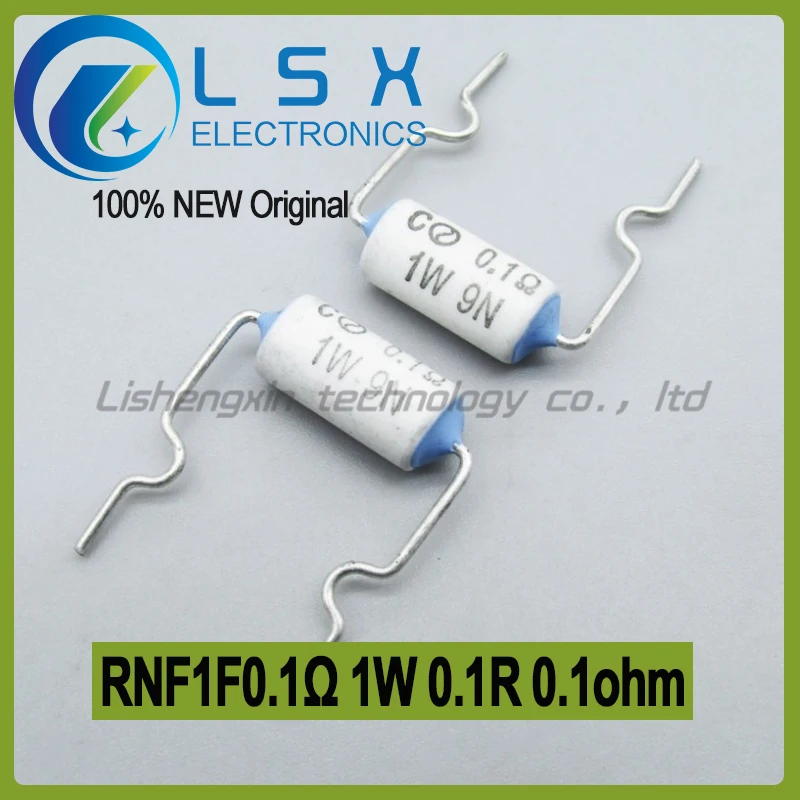 10pcs RNF1F0.1Ω 1W 0.1R 0.1ohm  Imported axial resistors, ceramic cement resistors  New and Original
