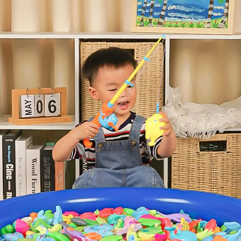 자석 낚시 세트-36/38/48개 세트 풍선 수영장, 파티 모델, 게임 플레이 등 - 완벽한 야외 장난감, 무작위 색상