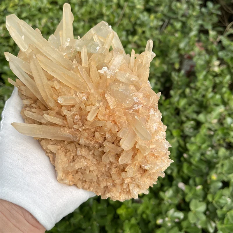 Natural Red Quartz crystal cluster lucky decoration Healing Reiki Quartz Chakra Stone