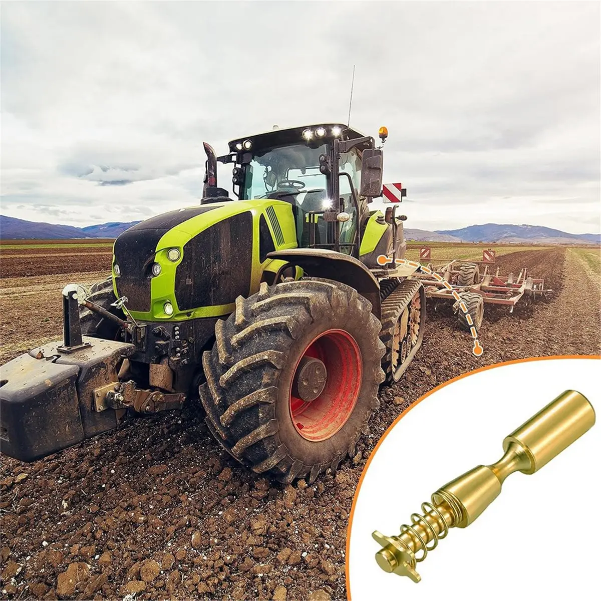 4Pcs PTO Quick Release Pin Power Take-Off Spring Pin for Tractor Yoke Farm Implement Replacement Parts