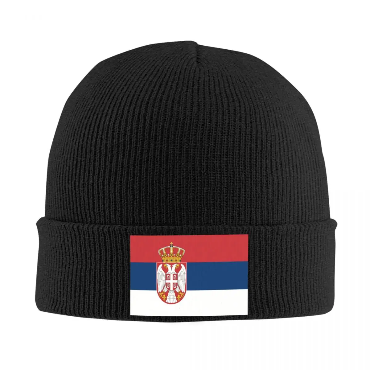 Custom Serbia Flag Beanie Cap Unisex Winter Warm Bonnet Femme Knitting Hat Fashion Outdoor Skullies Beanies Caps For Men Women