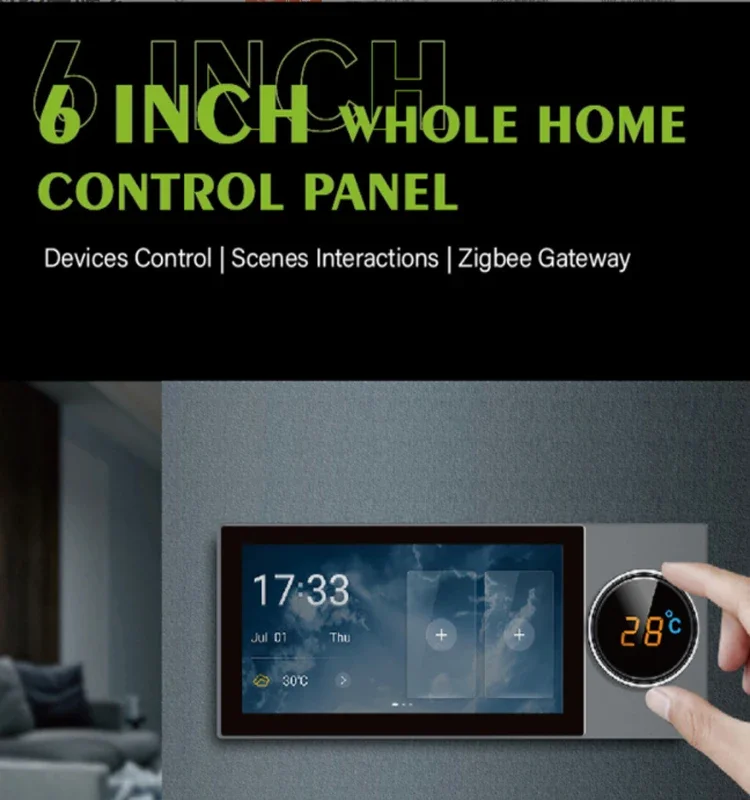 Tuya Smart central Control Panel Smart 6 Inch HD LCD Touch Wall Switch Panel Control Panel  and  Central Touch Panel