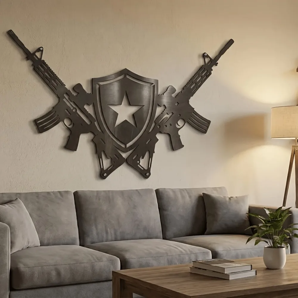 CIFbuy Metal Wall Art Tactical Design Iron Hanging Sign Modern Abstract Minimalist Decor For Living Room Bedroom Entryway Home